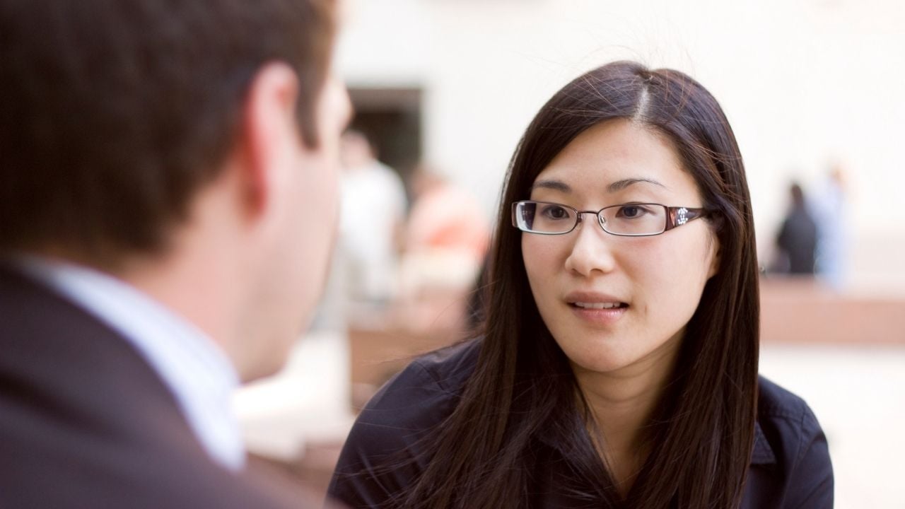 a conversation between two persons